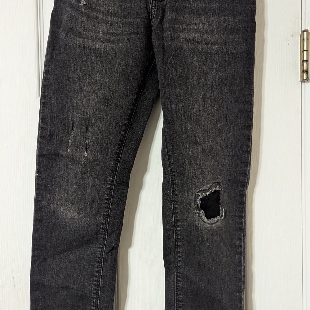 Boy's Black Distressed Jeans